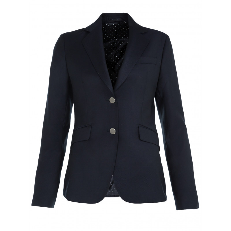 Blazer femme natté à boutons Argenté en pure laine Reda