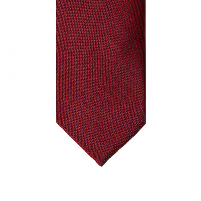 Thin tie in pure silk ribbed