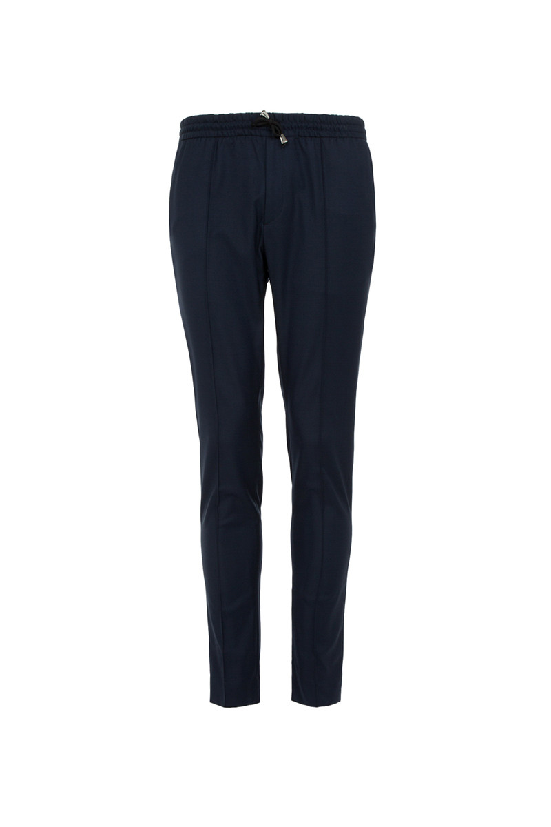 Pantalon en pur laine 110's avec cordon de serrage