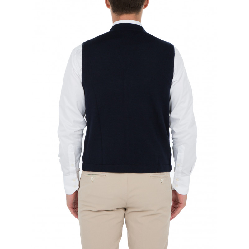 Gilet homme sans manche en pure laine merinos