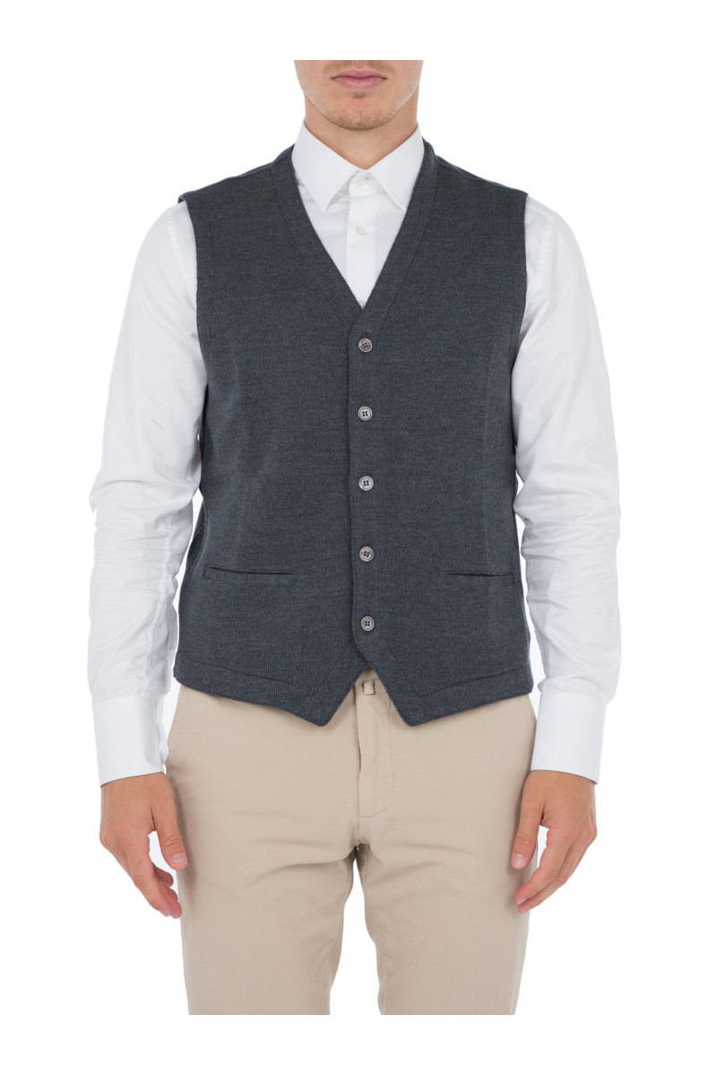 Gilet homme sans manche en pure laine merinos