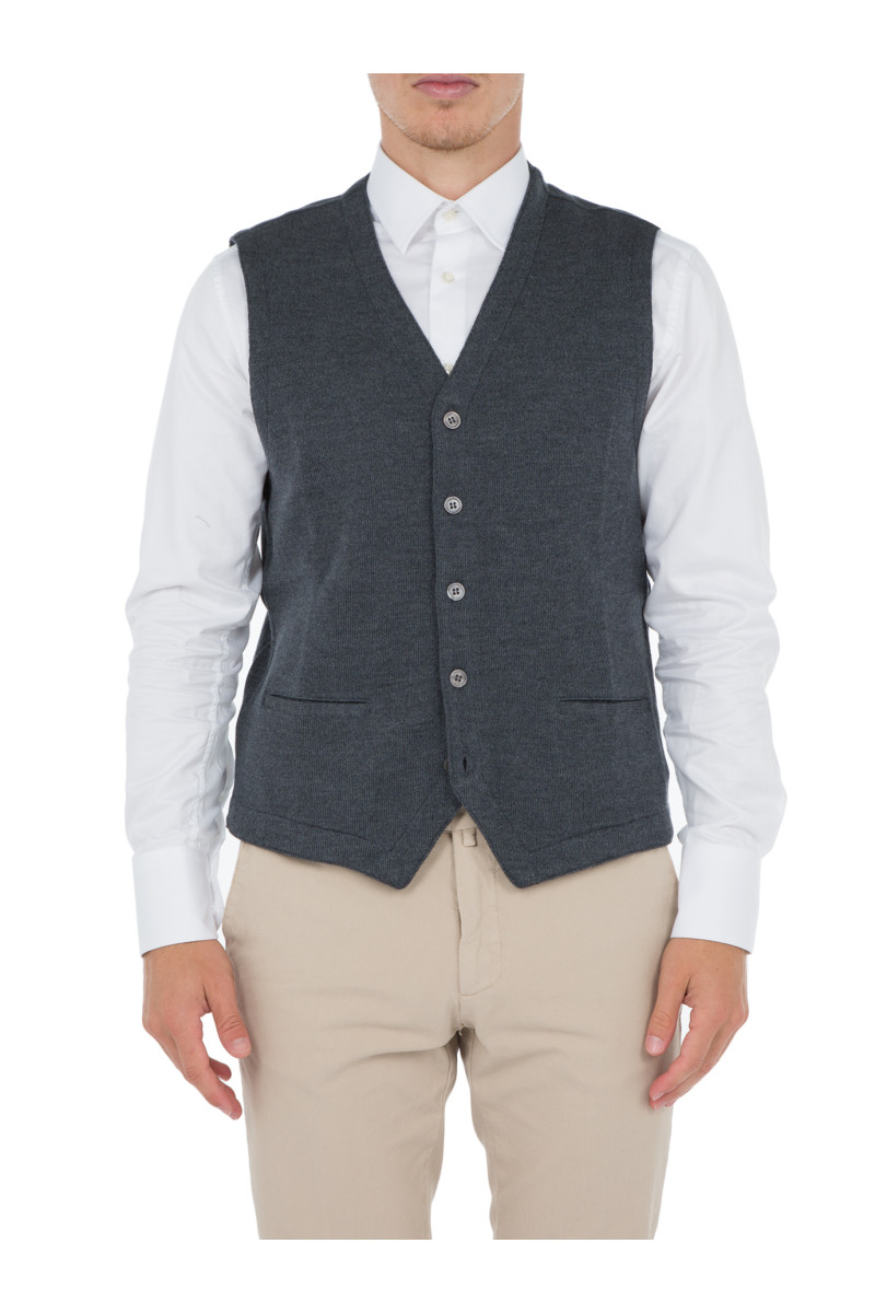 Gilet homme sans manche en pure laine merinos
