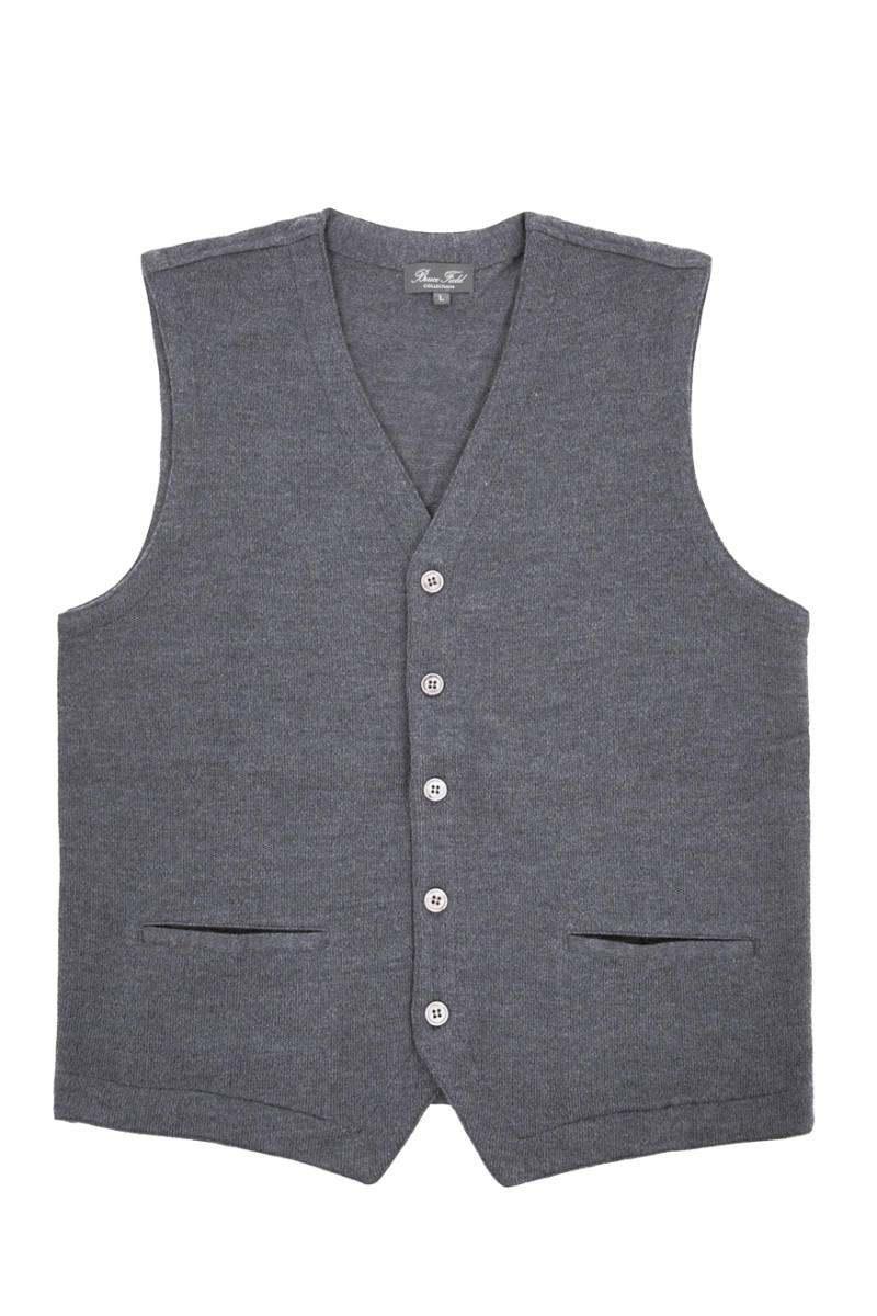 Gilet homme sans manche en pure laine merinos
