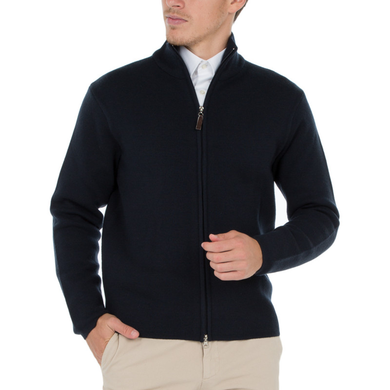 Gilet zip homme 100% laine Mérinos épais