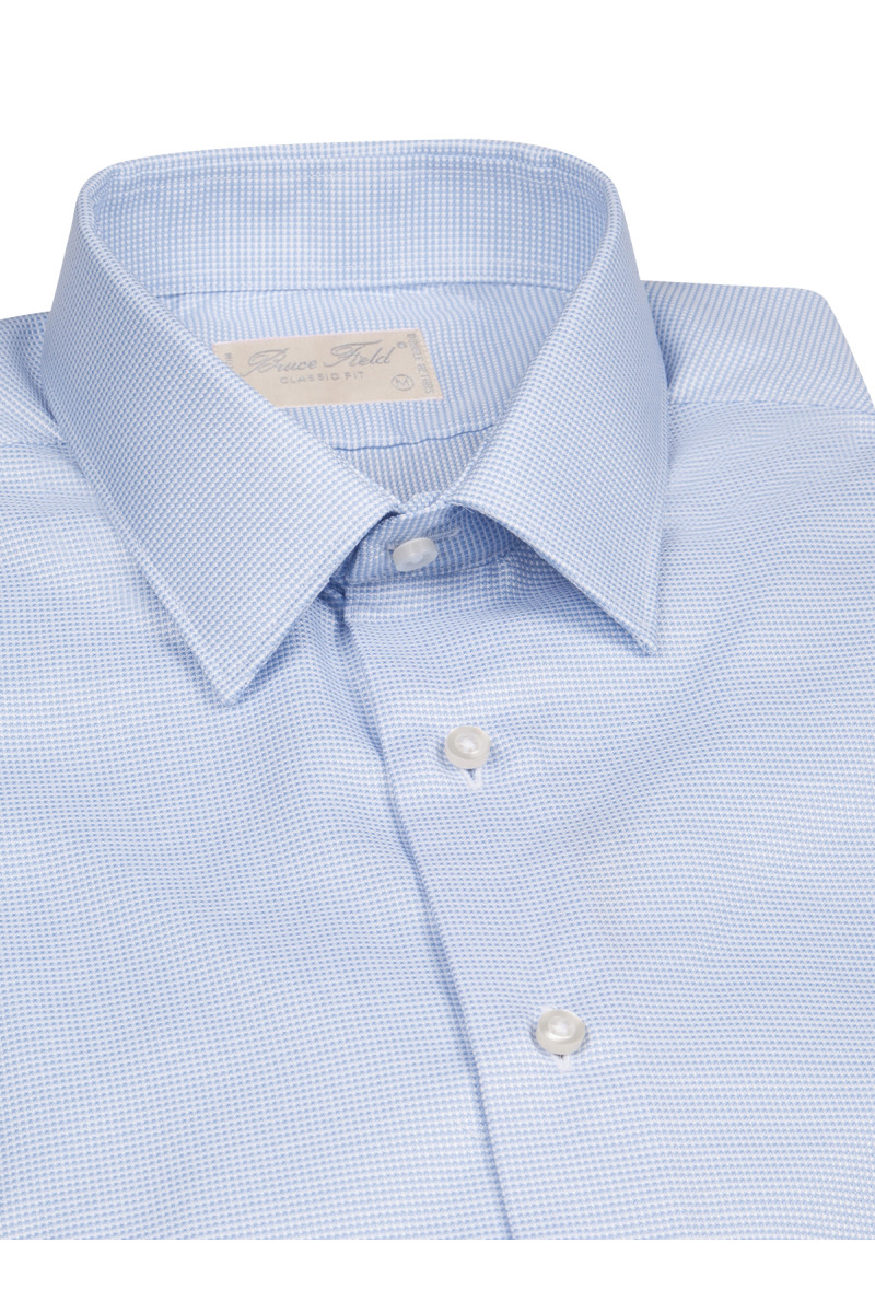 Chemise droite en pur coton piqué