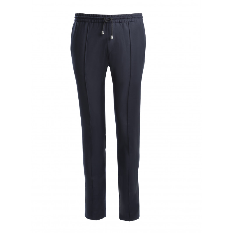 Pantalon en pur laine 110's avec cordon de serrage