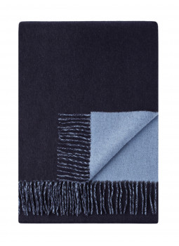 Bicolour Fringed Scarf in 100% Four-Ply Cashmere