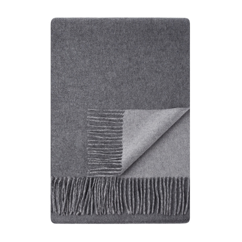 Scarf reversible two-tone pure cashmere woven