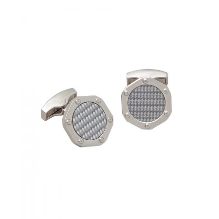Cufflinks two-tone metal and black