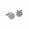 Cufflinks two-tone metal and black