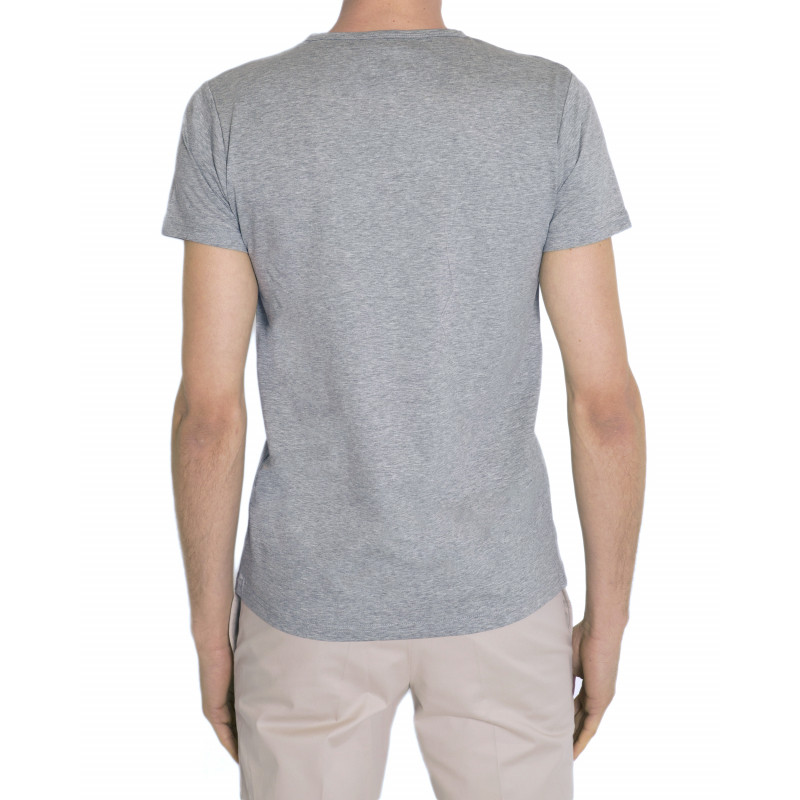 T-shirt homme col rond en fil d'Écosse