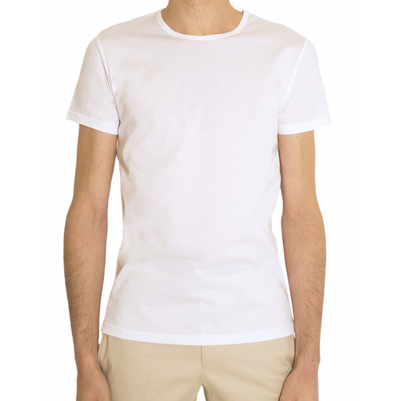 T-shirt homme col rond en fil d'Écosse