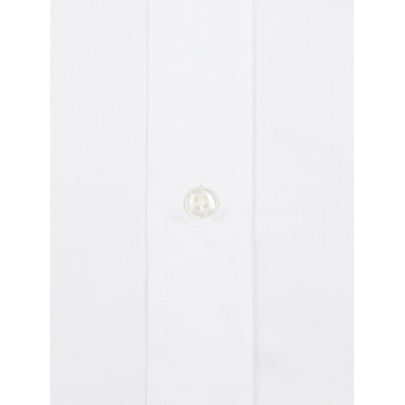 Chemise homme cintrée blanche à col haut deux boutons