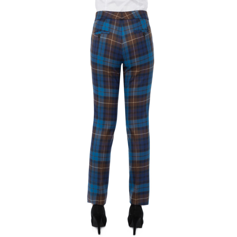 Pantalon femme en Tartan 100% laine