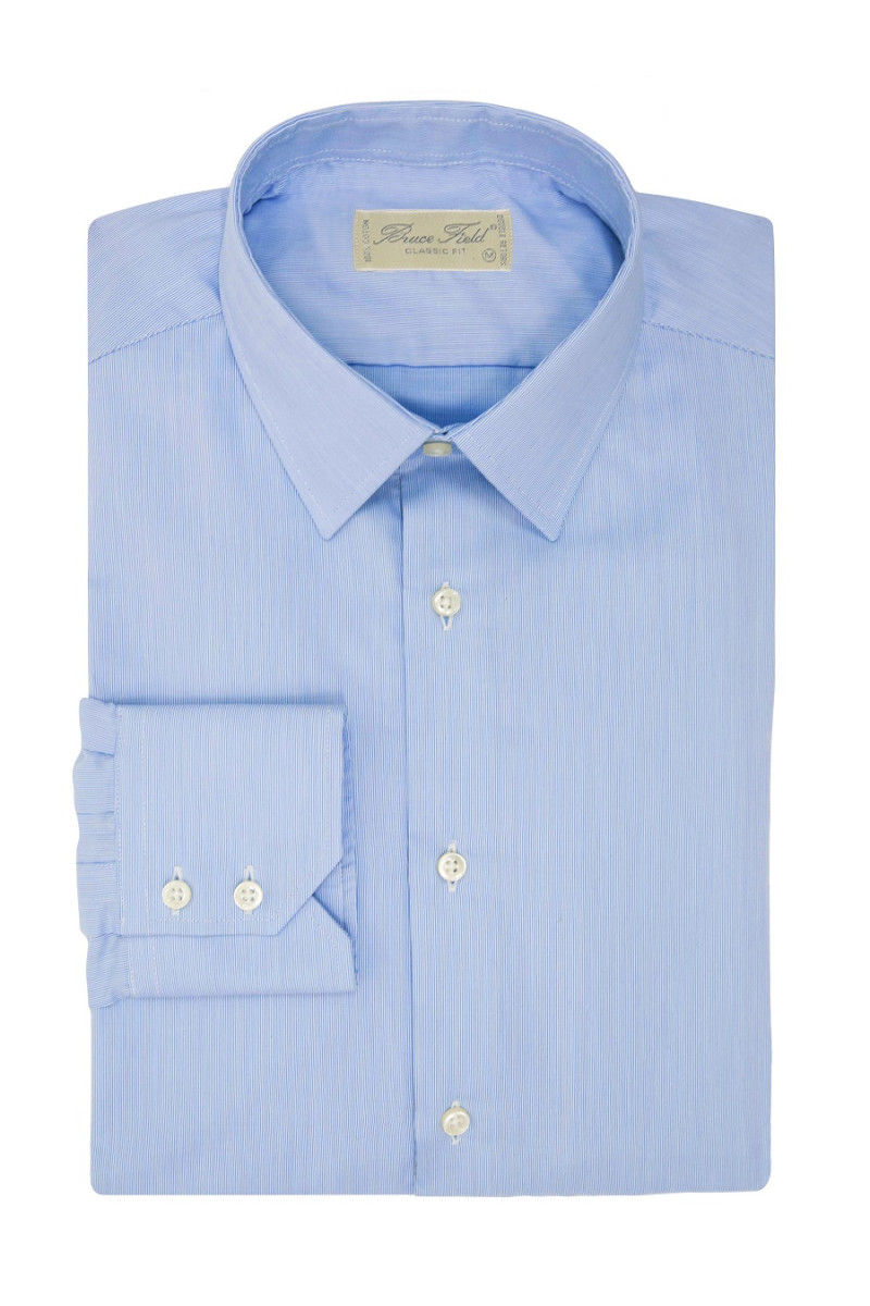 Shirt man the right to fine scratches Monarchs pure cotton double twisted