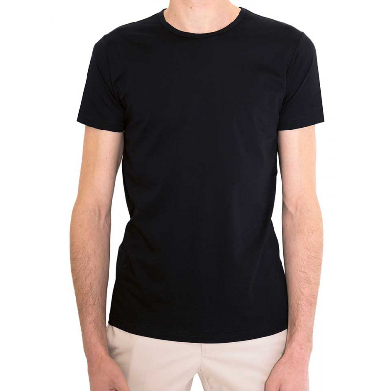 T-shirt homme col rond en fil d'Écosse