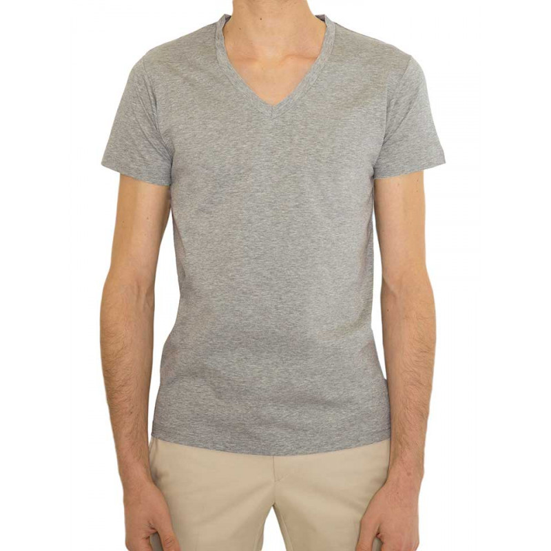 T-shirt man V-neck jersey 100% cotton