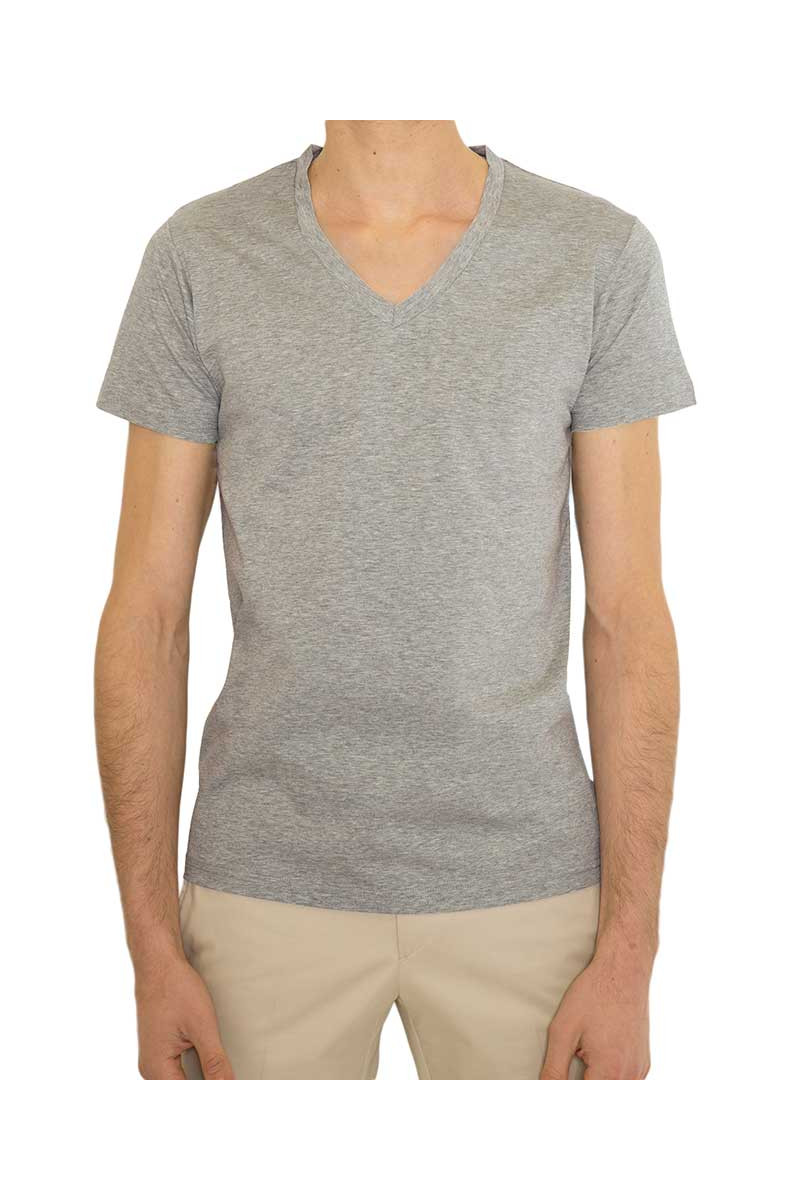 T-shirt man V-neck jersey 100% cotton