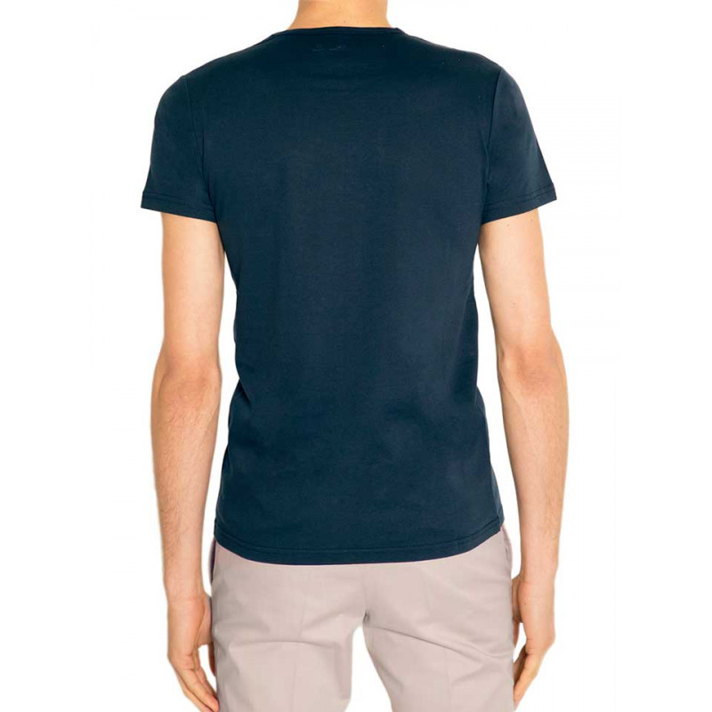 T-shirt homme col V en fil d'Écosse