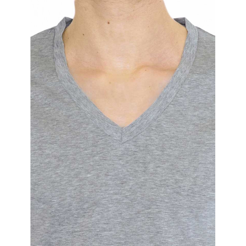 T-shirt man V-neck jersey 100% cotton