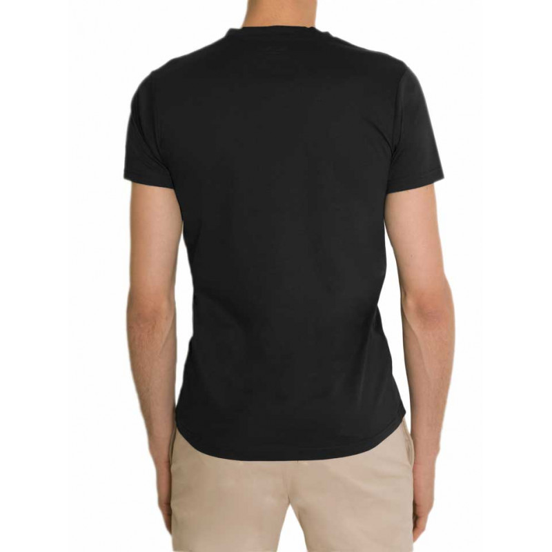 T-shirt homme col V en fil d'Écosse