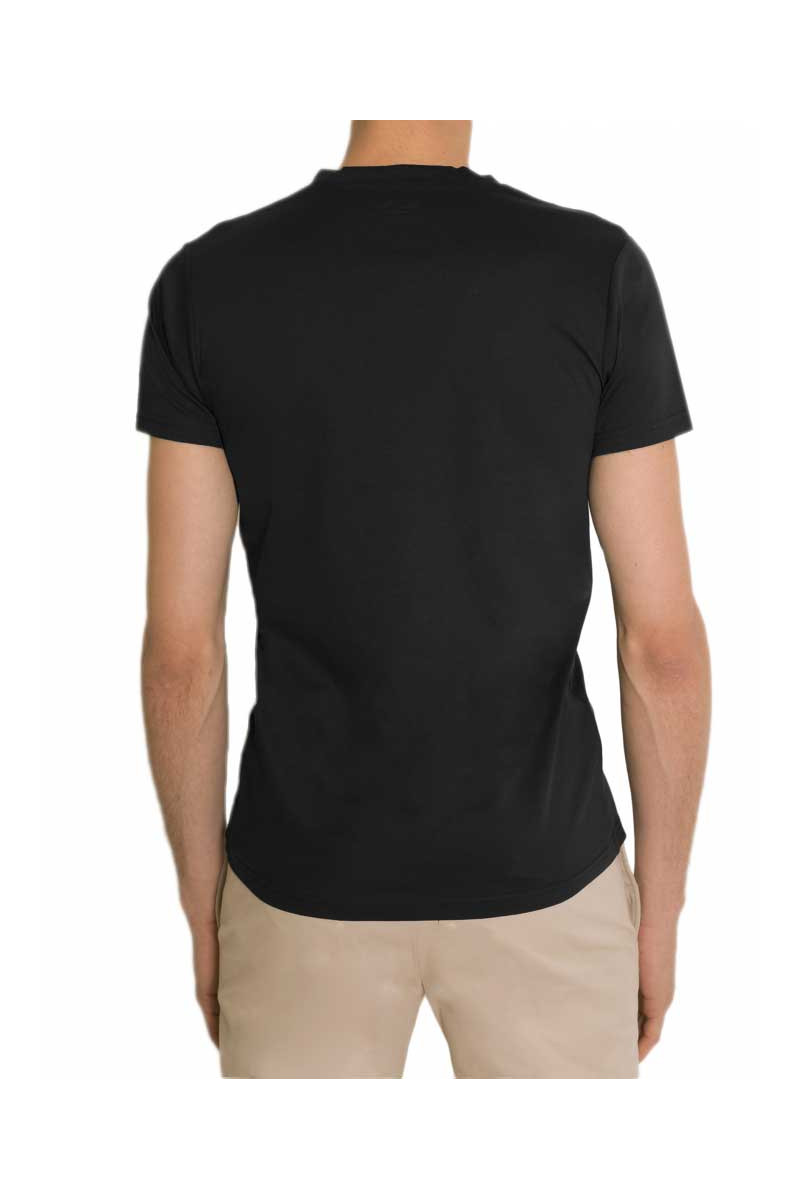 T-shirt homme col V en fil d'Écosse