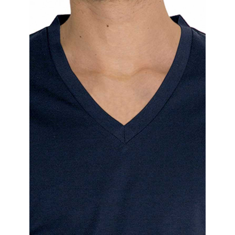 T-shirt man V-neck jersey 100% cotton