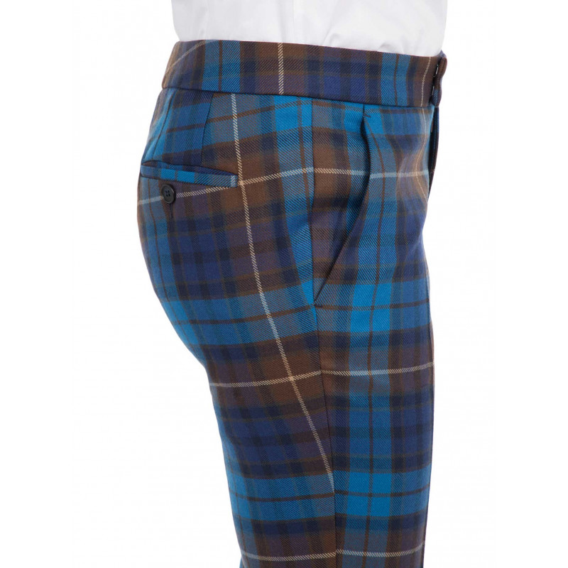 Pantalon femme en Tartan 100% laine