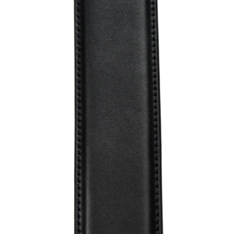 Belt man leather-smooth top-stitched tone-on-tone