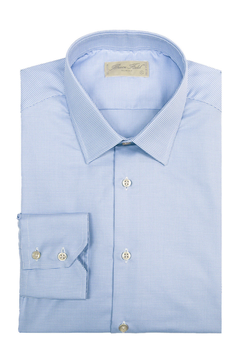 Chemise cintrée en pur coton piqué