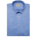 Benton plain fitted shirt in pure cotton with Palma French cuff