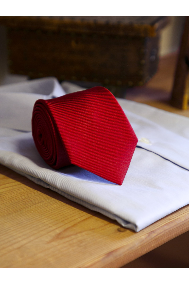 Tie pure silk fine rib