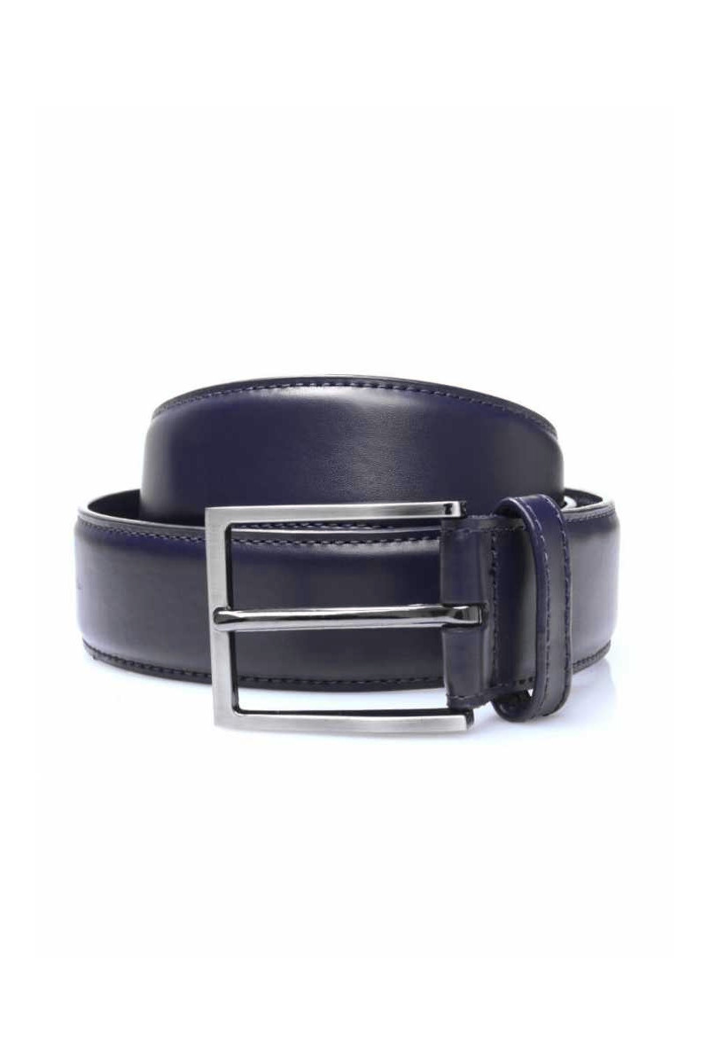 Ceinture homme cuir lisse surpiqué ton sur ton