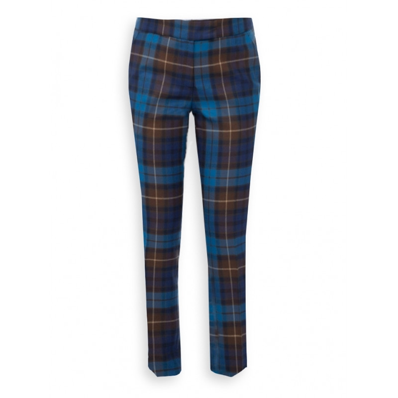 Pantalon femme en Tartan 100% laine