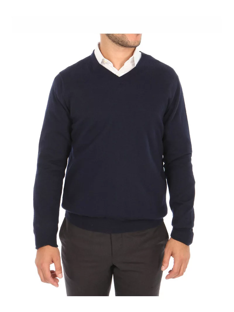 Pull homme 100% cachemire fin col V