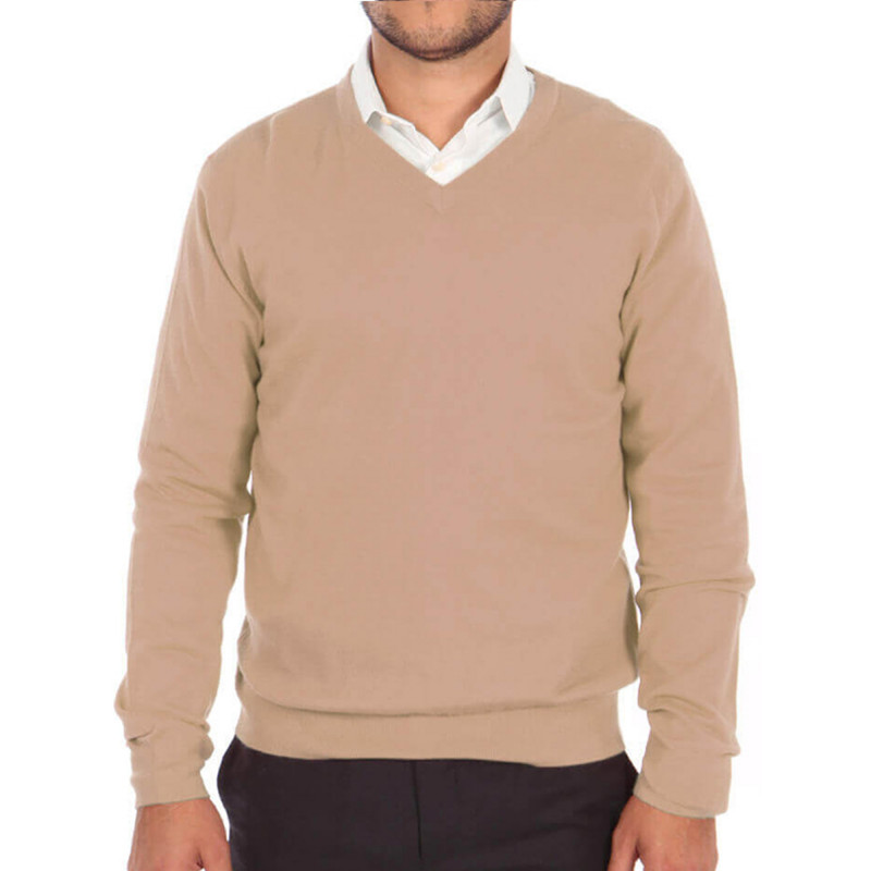 Mens sweater 100% cashmere end V-neck