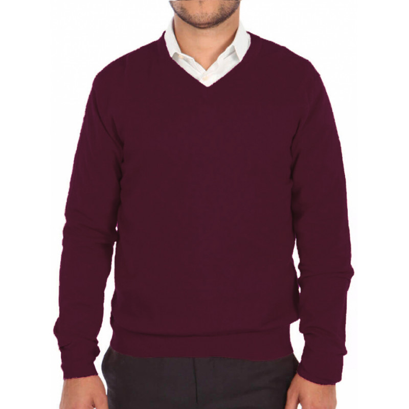 Mens sweater 100% cashmere end V-neck