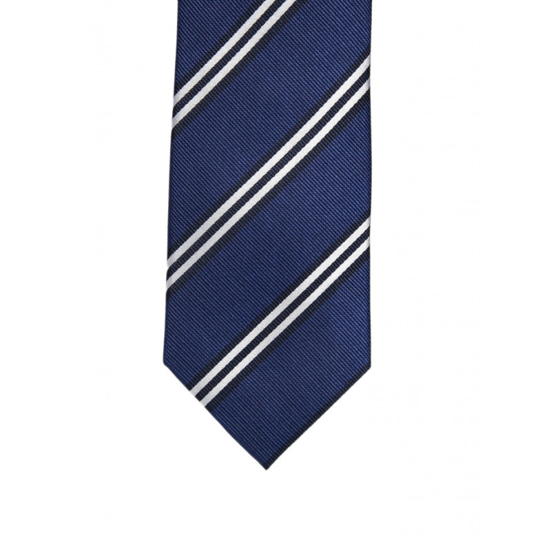 Tie in pure silk stripes