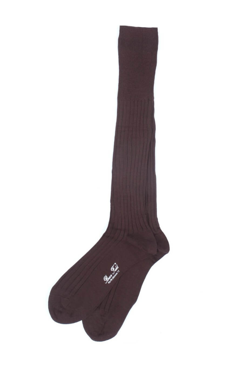 Chaussettes hautes homme en fil d'Ecosse 100% coton