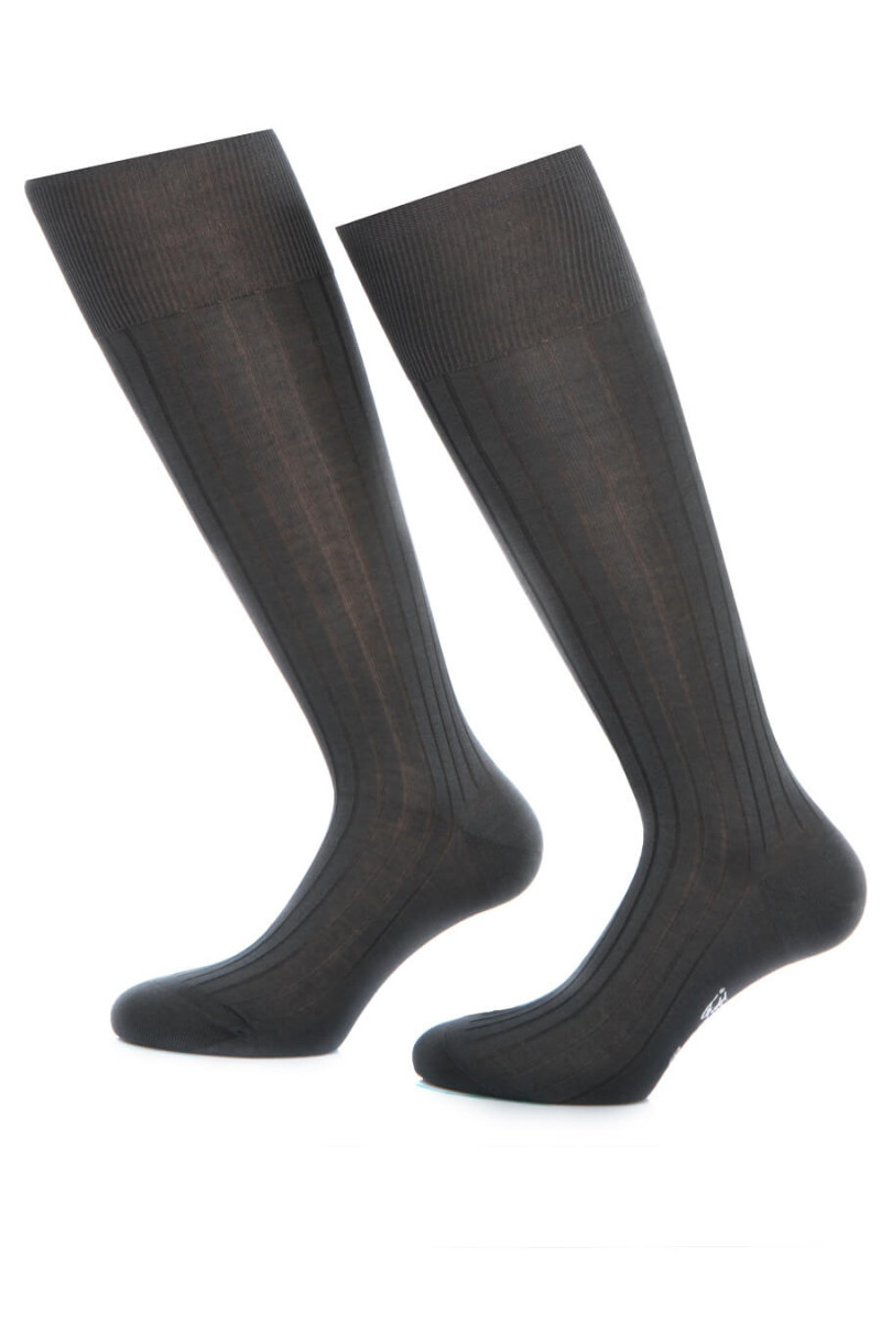 Chaussettes hautes homme en fil d'Ecosse 100% coton