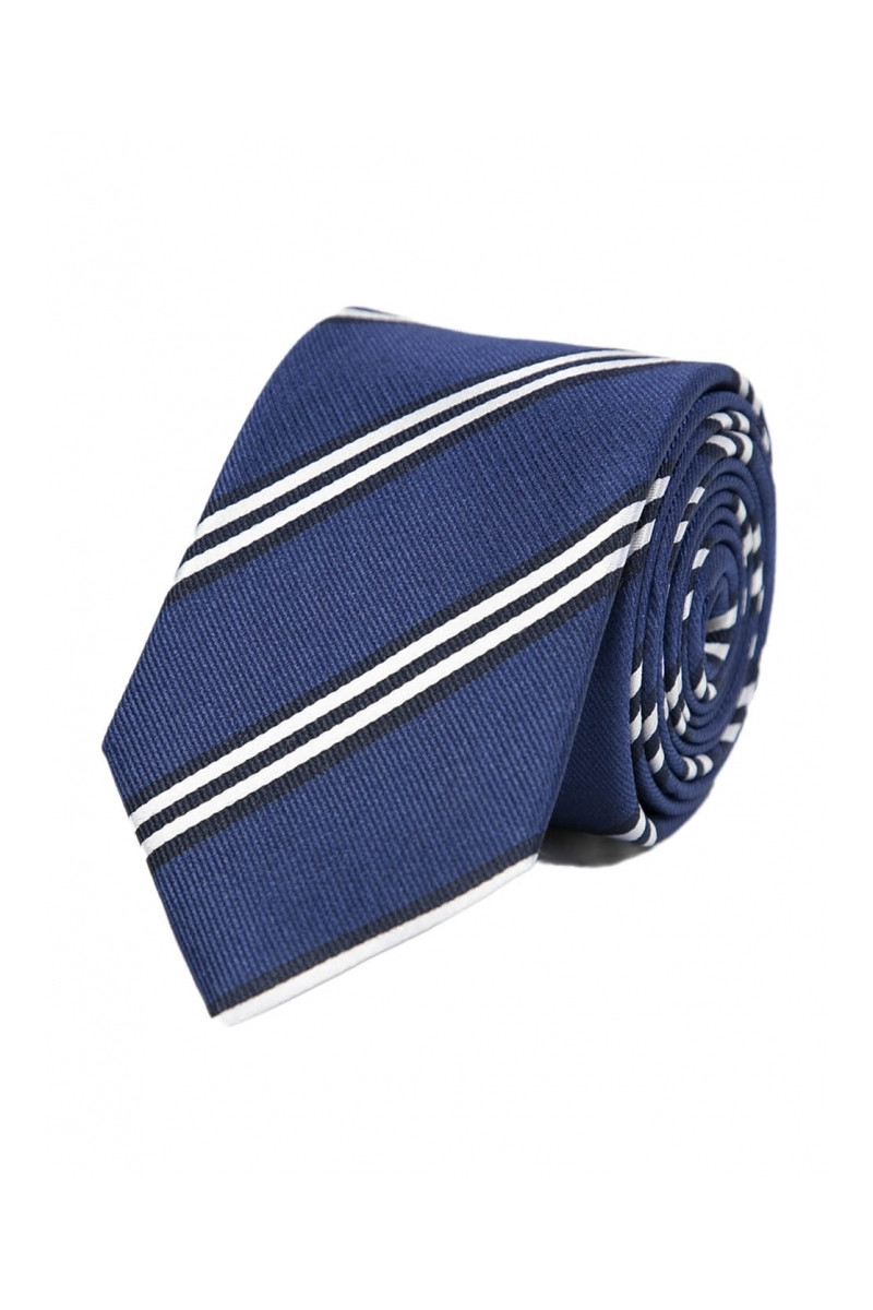 Tie in pure silk stripes