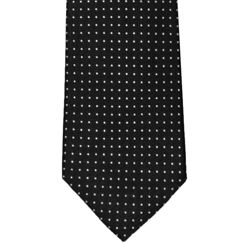 Tie pure silk black silver bullets