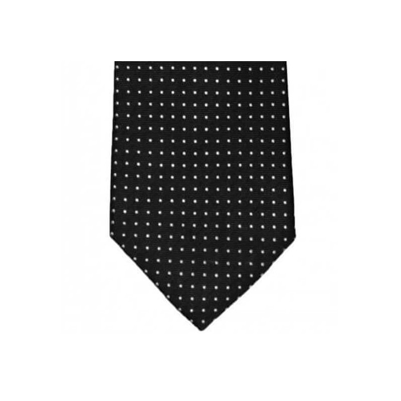 Tie pure silk black silver bullets