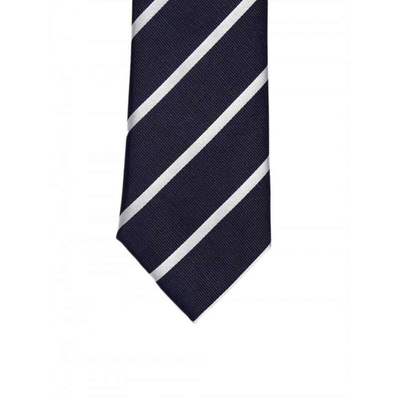 Cravate club en pure soie rayée