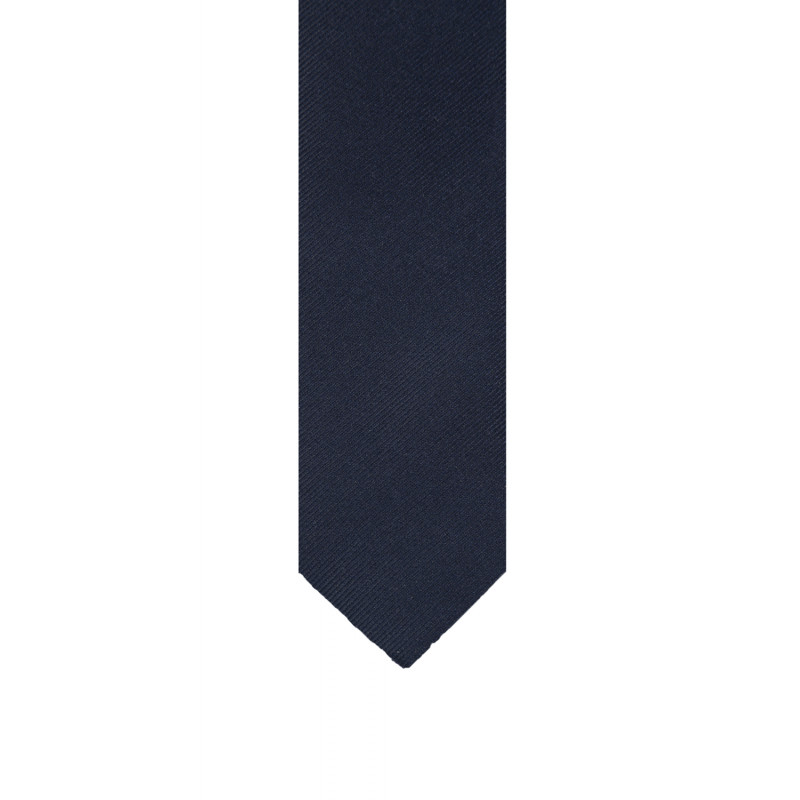 Thin tie in pure silk ribbed