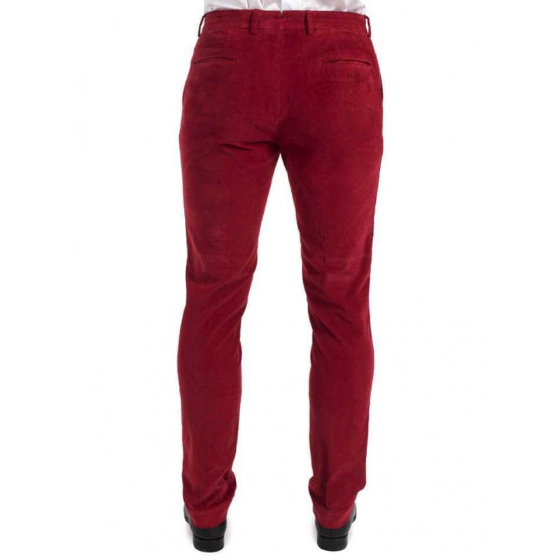 Pantalon ajusté en velours côtelé