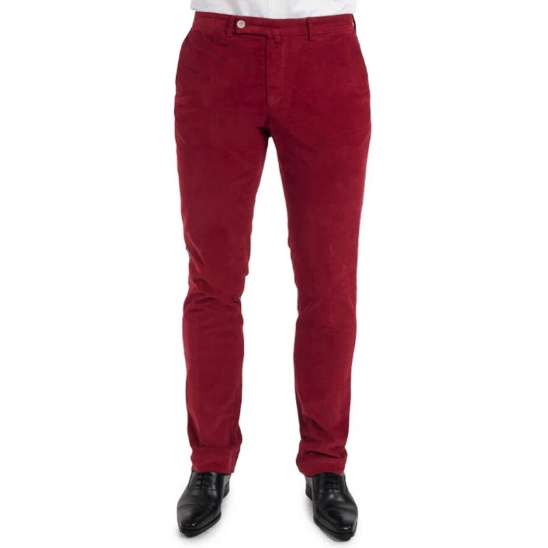 Pantalon ajusté en velours côtelé