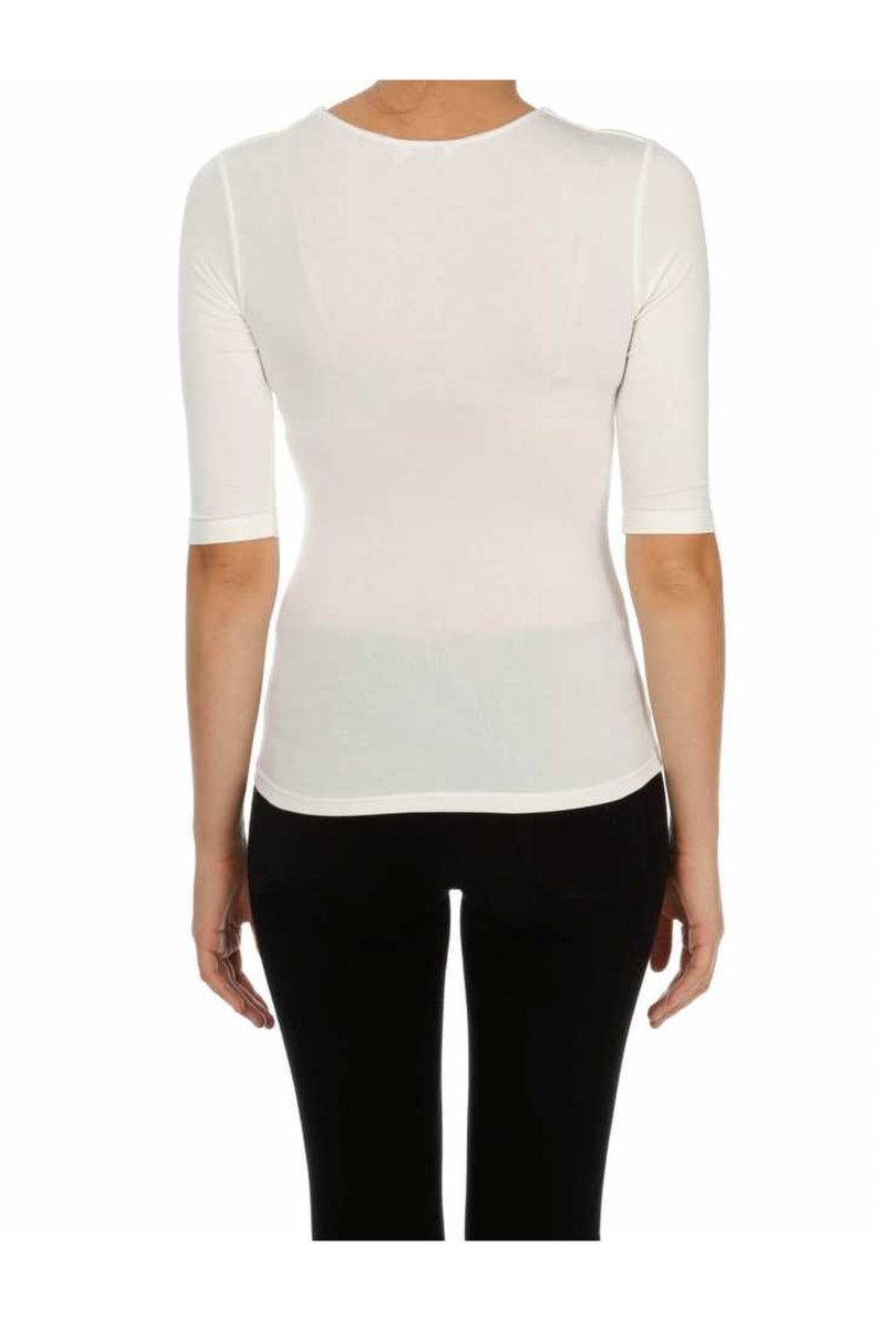 T-shirt V-neck 3/4 sleeve viscose stretch