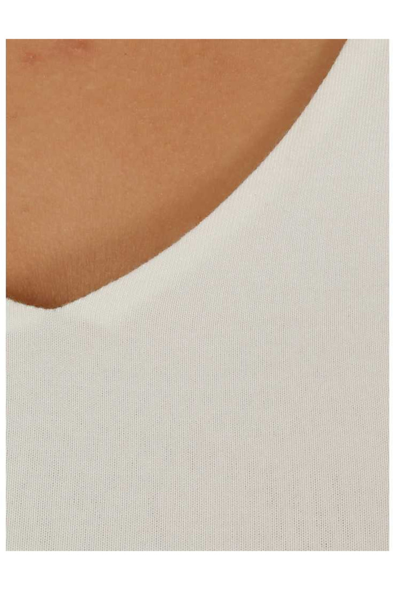 T-shirt col V manches 3/4 viscose stretch