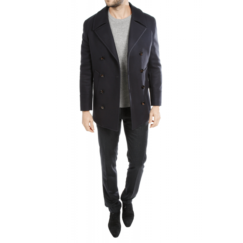 Jacket cross men's wool and cashmere